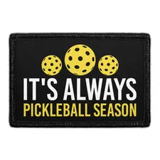 Pull Patch Always Pickleball Season velcromærke 76x51mm