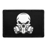 Pull Patch Gas Mask Skull velcropatch 76x51 mm