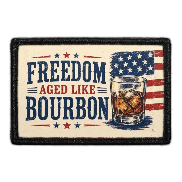 Pull Patch Freedom Aged Like Bourbon patch velcro whisky