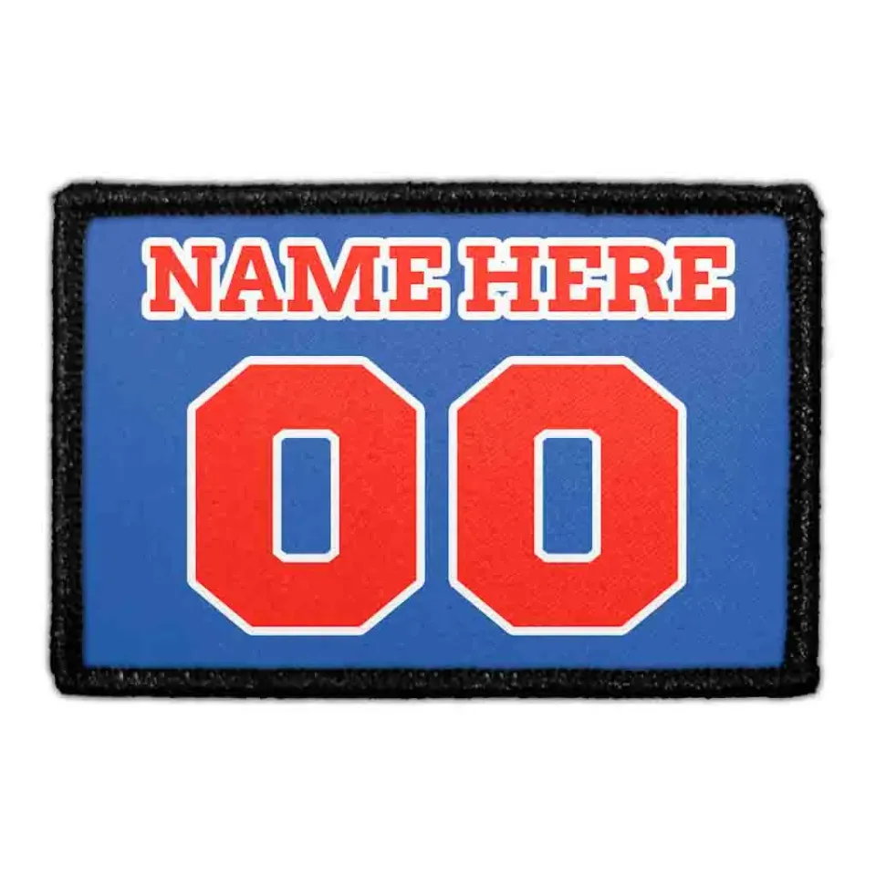 Pull Patch Customizable Jersey patch blå/hvid/rød med velcro