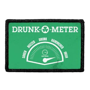 Pull Patch Drunk-O-Meter patch grøn vintage