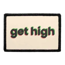 Pull Patch Get High patch sort med velcro