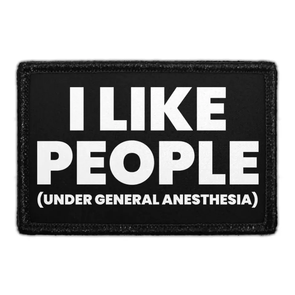 Pull Patch I Like People patch 3x2 velcro sarkasme