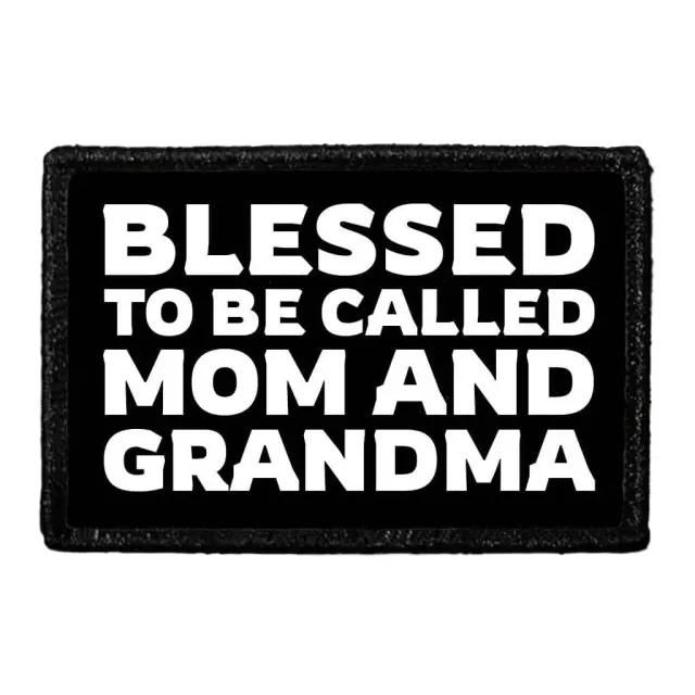 Pull Patch Blessed Mom Grandma patch med velcro gave