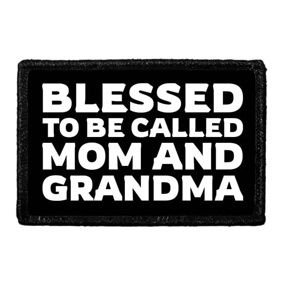 Pull Patch Blessed Mom Grandma patch med velcro gave