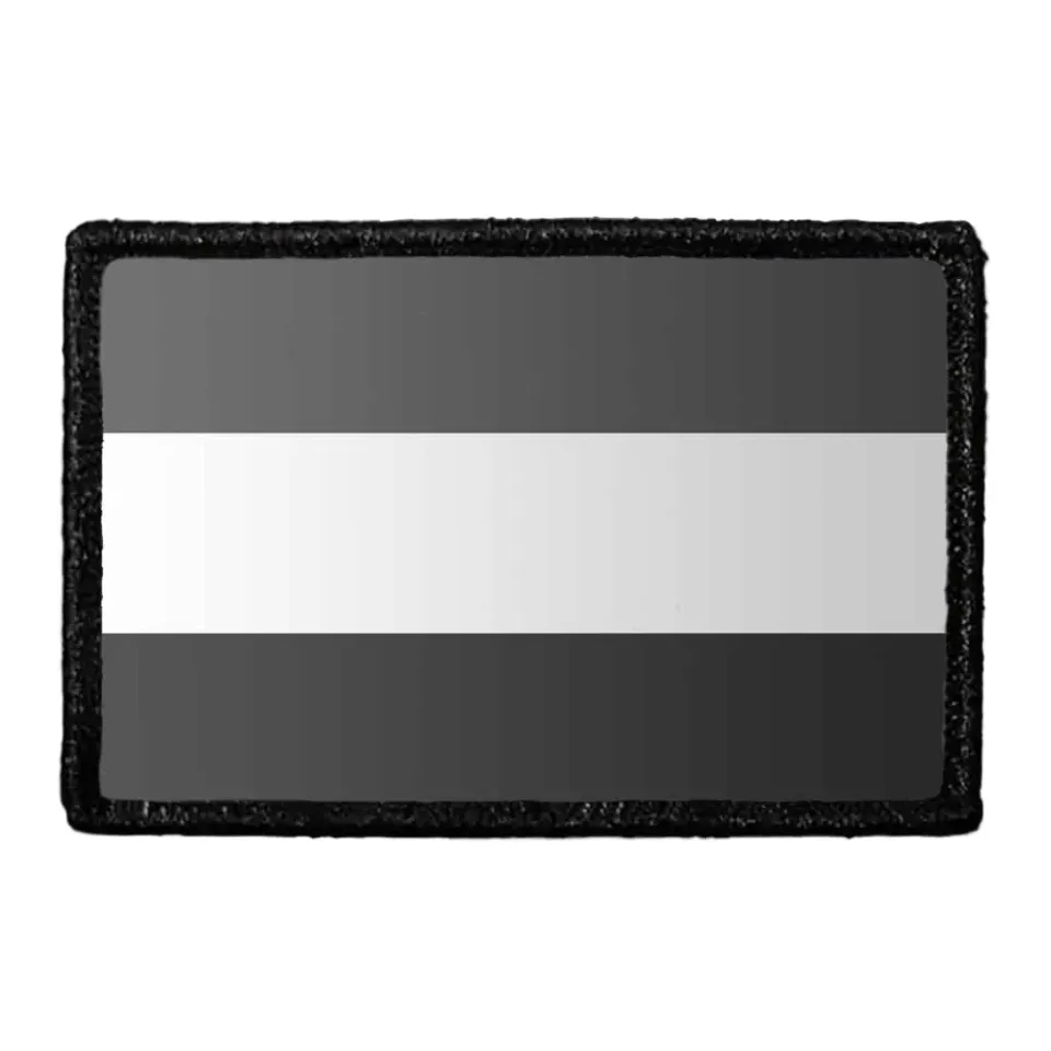 Pull Patch Ungarn flag patch sort hvid