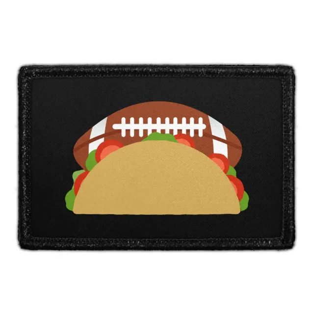 Pull Patch Football And Tacos patch 3x2 velcro