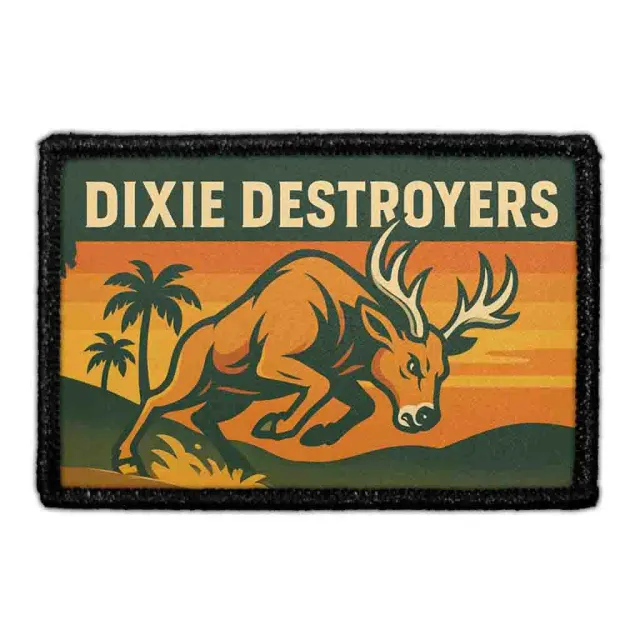 Pull Patch Dixie Destroyers patch med velcro 76x51 mm