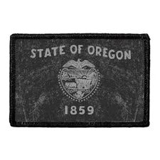 Pull Patch Oregon State Flag patch sort hvid slidt