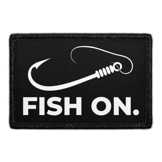 Pull Patch Fish On patch med velcro 76 mm fisker