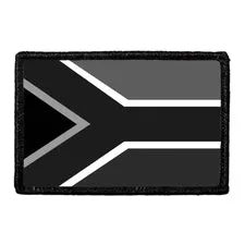 Pull Patch South Africa Flag patch sort-hvid velcro