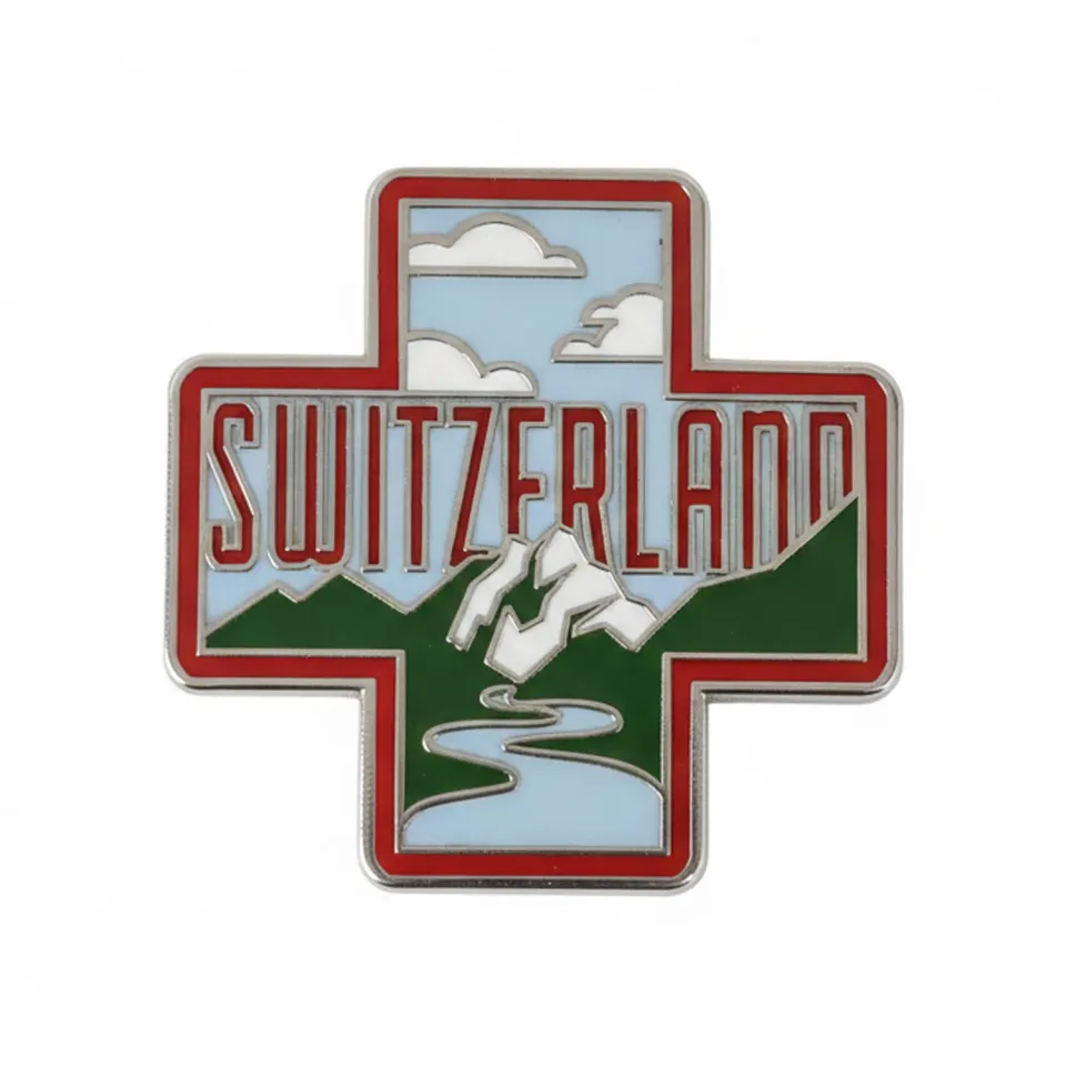 Vagabond Heart Switzerland emaljepin 1 stk hård emalje