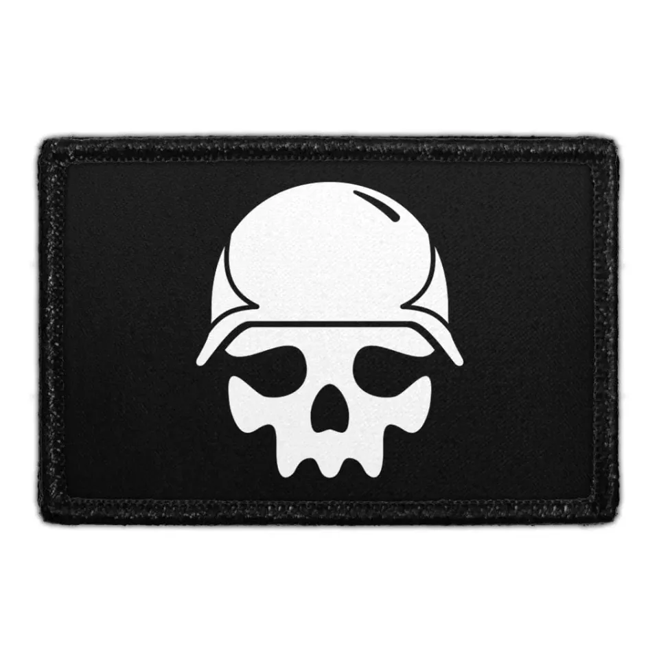 Pull Patch Skull Military Helmet patch velcro krog