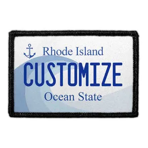Pull Patch Customizable Rhode Island License Plate mærke