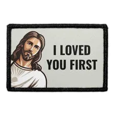 Pull Patch I Loved You First Jesus patch 7,6x5 cm kristen