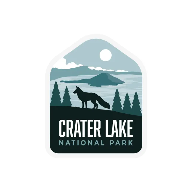 Vagabond Heart Crater Lake klistermærke vejrbestandig