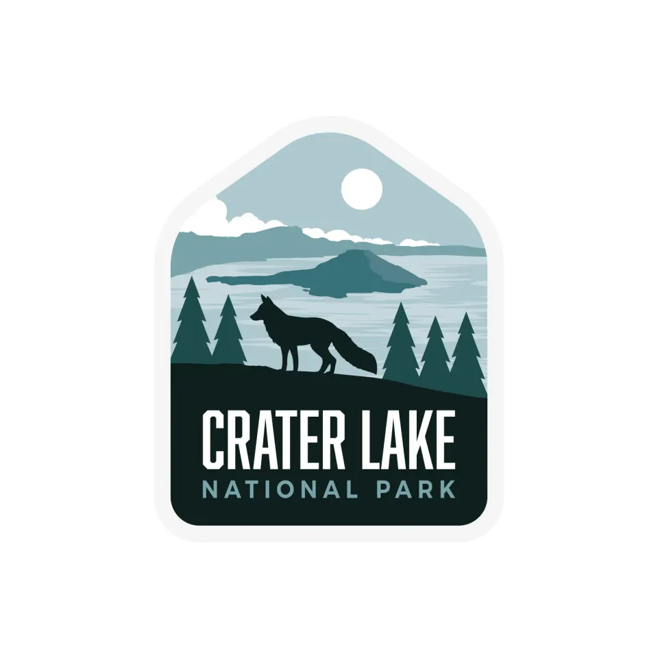 Vagabond Heart Crater Lake klistermærke vejrbestandig