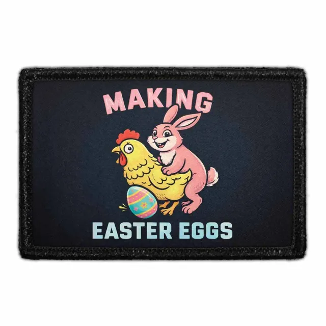 Pull Patch Making Easter Eggs patch 3x2 sjov