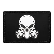 Pull Patch Gas Mask Skull velcropatch 76x51 mm