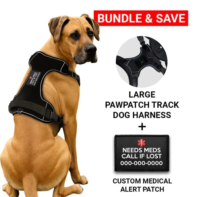 Pull Patch PawPatch Track hundesele large med medical alert patch