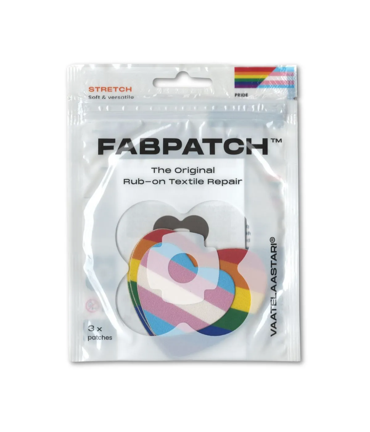 FabPatch STRETCH Pride lapper 3 stk hjerter
