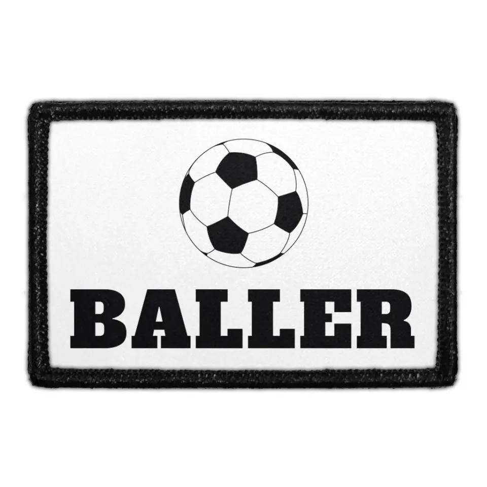 Pull Patch Baller Soccer patch aftagelig 76x51 mm