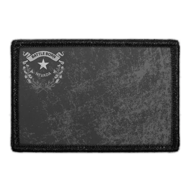 Pull Patch Nevada State Flag patch distressed sort-hvid