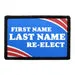 Pull Patch Election patch røde striber 7,6x5 cm med velcro