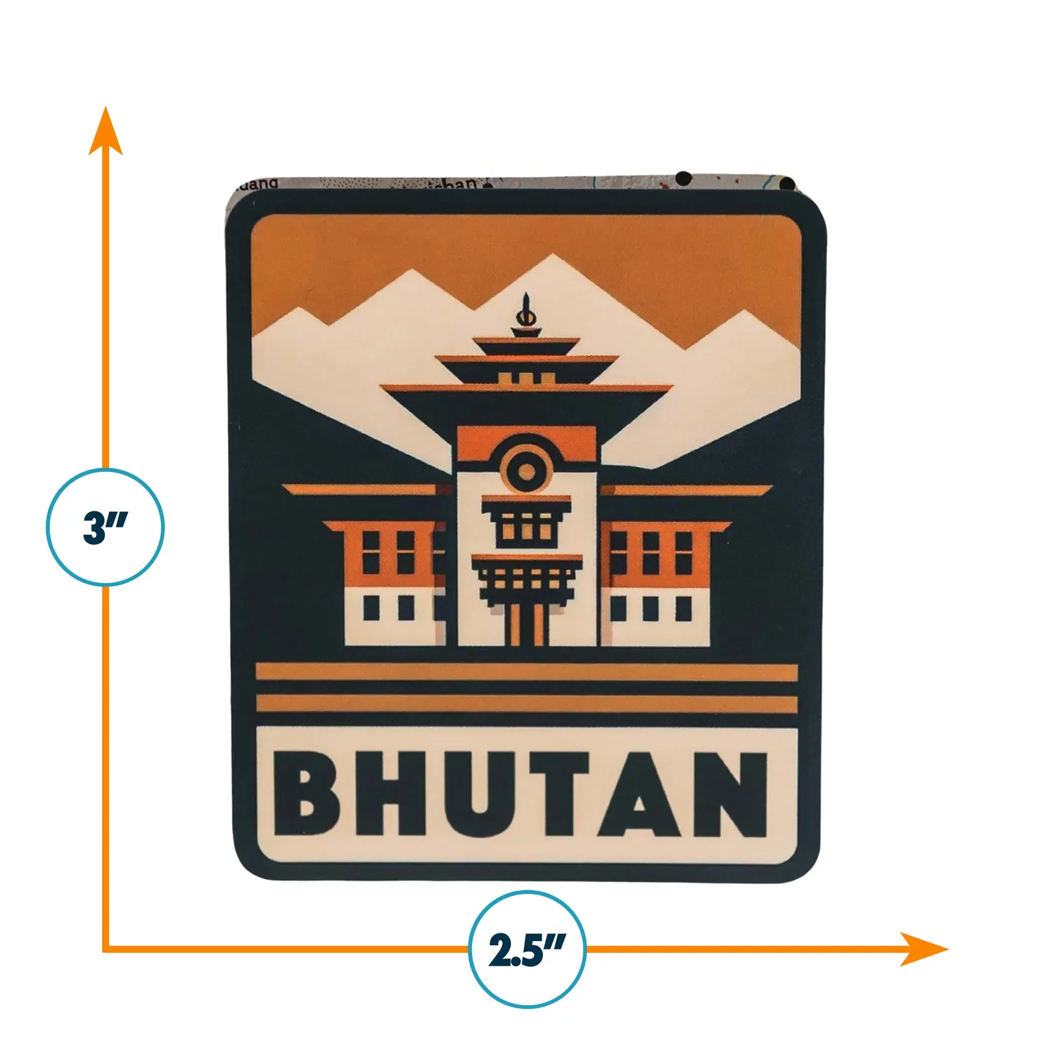 Vagabond Heart Bhutan klistermærke 7,6 cm mat vinyl