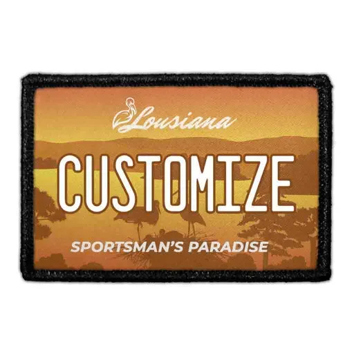 Pull Patch Louisiana License Plate patch nummerplade