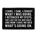 Pull Patch I Came I Saw I Forgot patch med velcro lang tekst