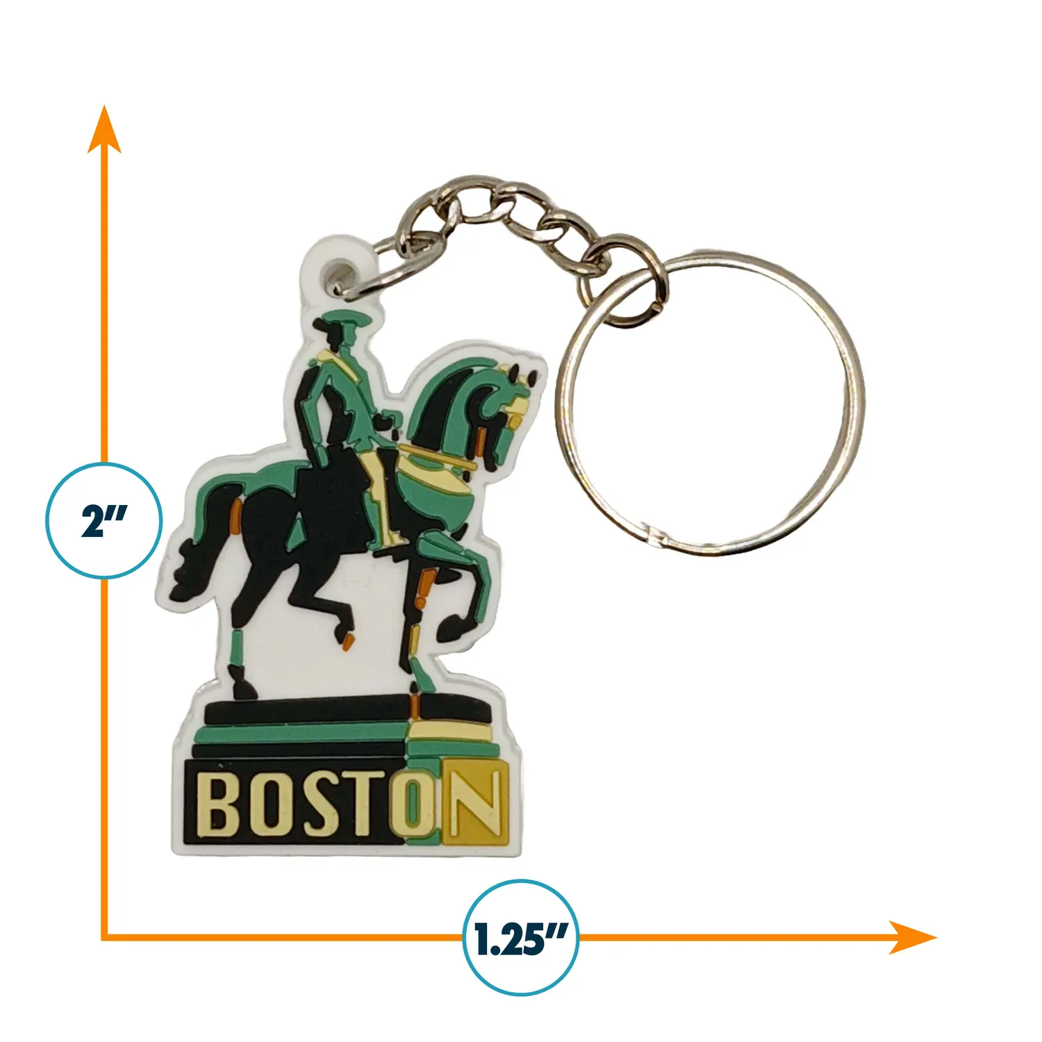 Vagabond Heart Boston nøglering souvenir broderet