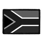 Pull Patch South Africa Flag patch sort-hvid velcro