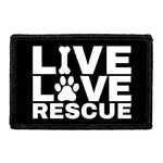 Pull Patch Live Love Rescue patch med velcro – hundemotiv