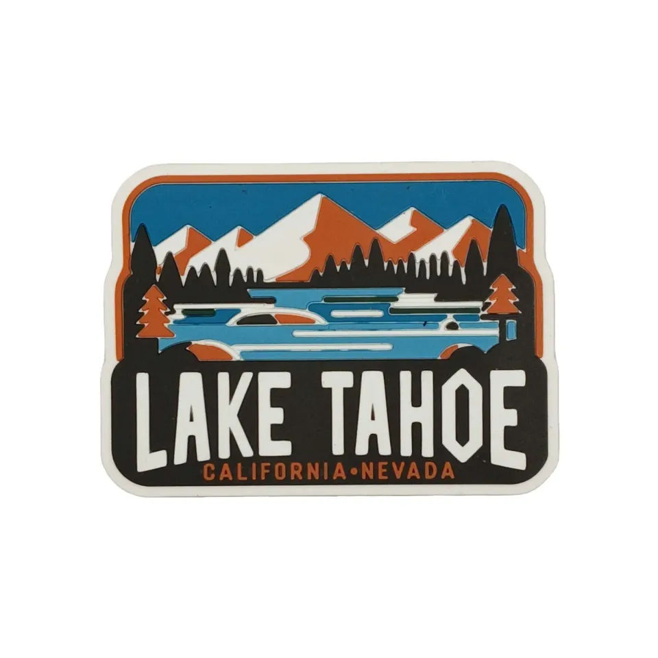 Vagabond Heart Lake Tahoe magnet 3D gummi
