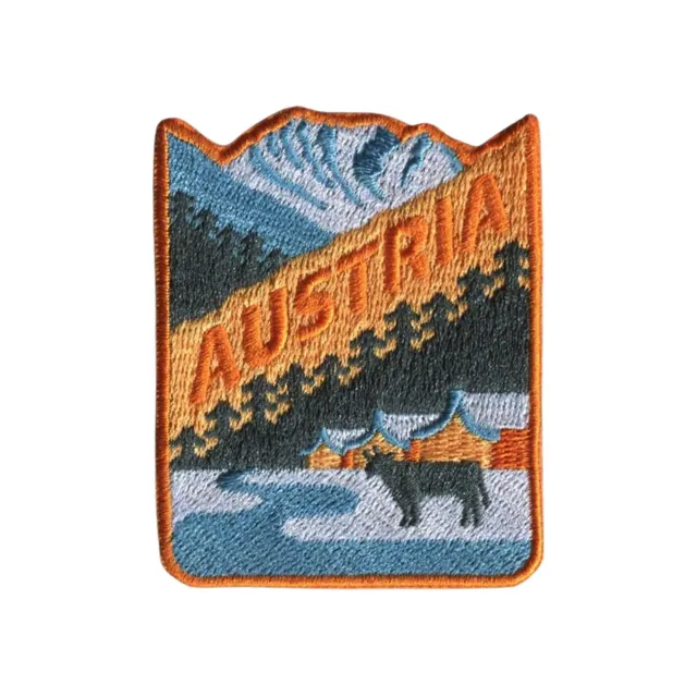 Vagabond Heart Austria strygemærke alper broderi