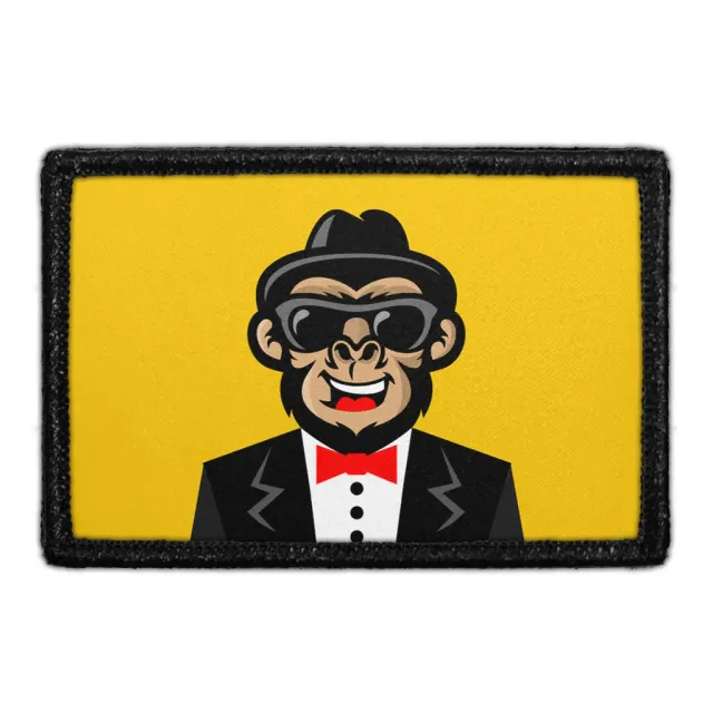 Pull Patch Gorilla With Coat And Tie patch velcro habit