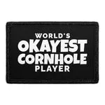 Pull Patch World's Okayest Cornhole Player patch 7,6x5 cm