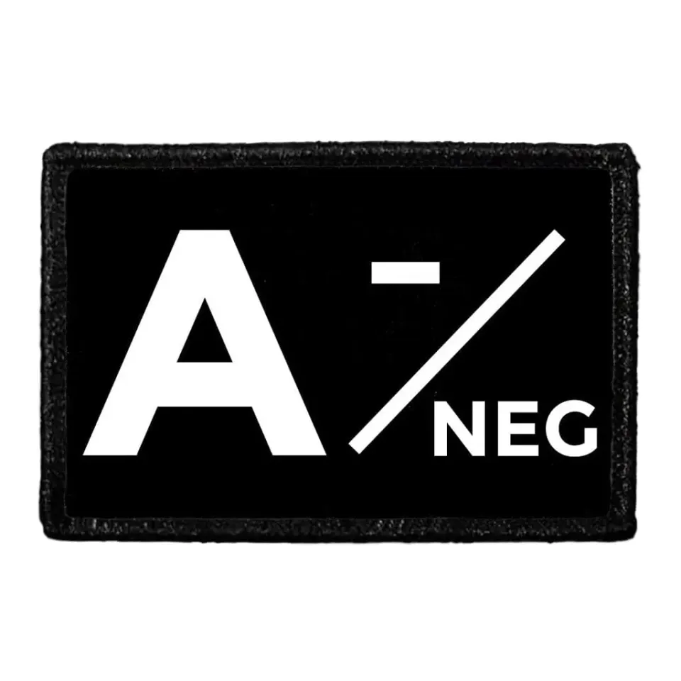 Pull Patch A- Negative Blood Type patch velcro 1 stk