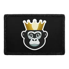 Pull Patch Gorilla With Crown patch velcro krone