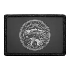 Pull Patch Nebraska State Flag patch sort-hvid 76x51