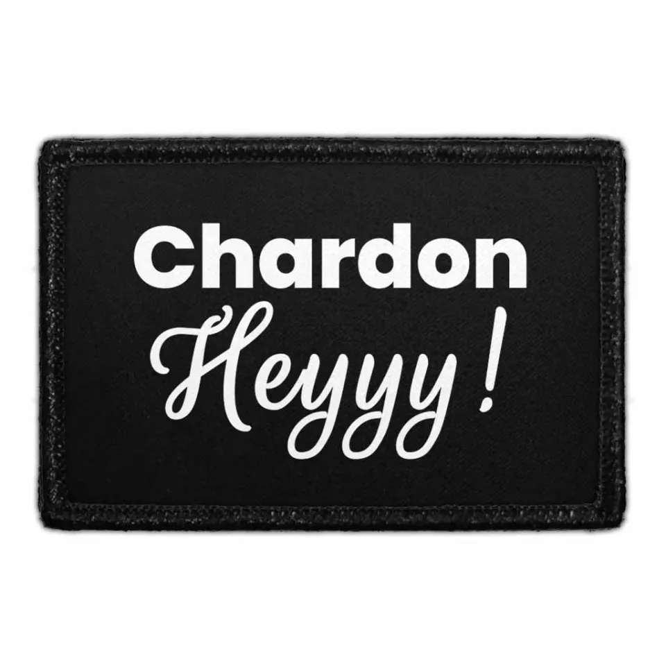 Pull Patch Chardon Heyyy patch med velcro 76 mm