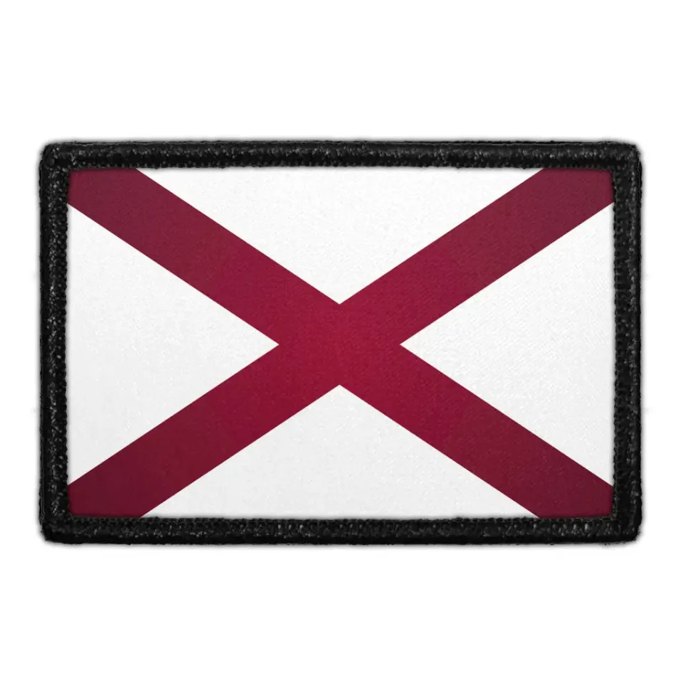 Pull Patch Alabama State Flag patch farve 76 mm