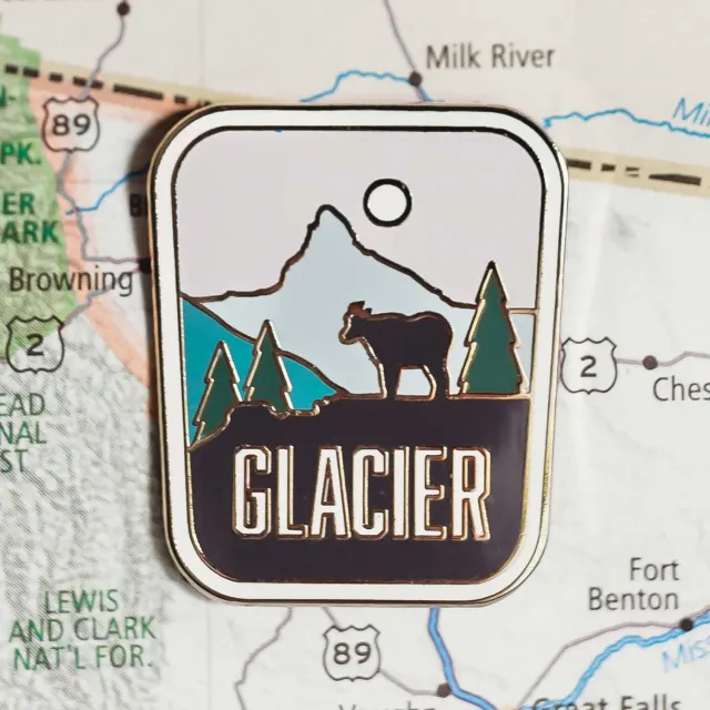Vagabond Heart Glacier emaljepin 32x25 mm