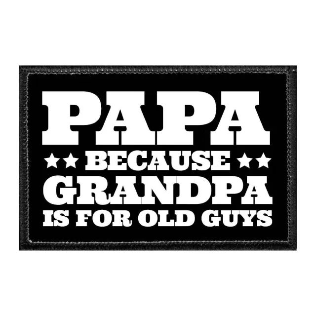 Pull Patch Papa Grandpa patch 76x51mm velcro