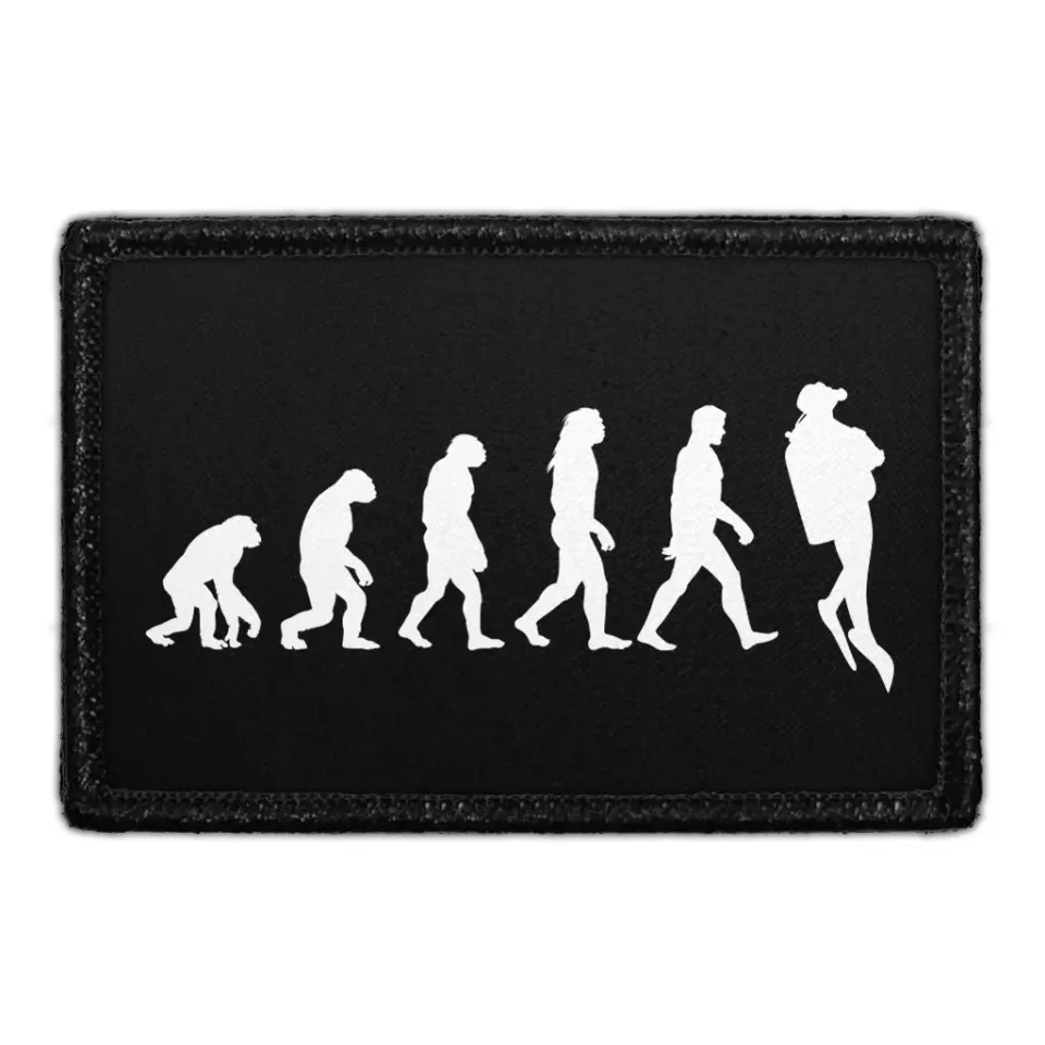 Pull Patch Diver Evolution Of Man patch med velcro dykker