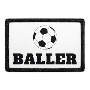 Pull Patch Baller Soccer patch aftagelig 76x51 mm