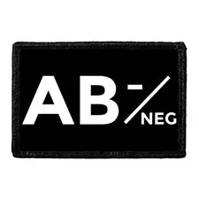 Pull Patch AB- Negative Blood Type patch velcro 1 stk