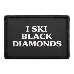 Pull Patch I Ski Black Diamonds patch velcro ski