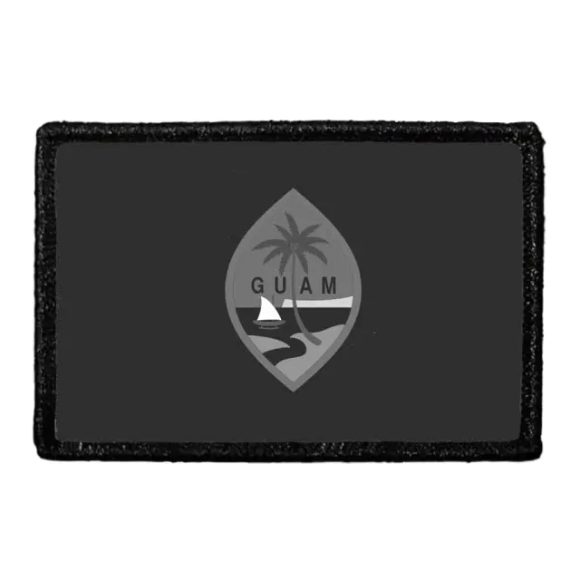 Pull Patch Guam Flag patch sort hvid velcro
